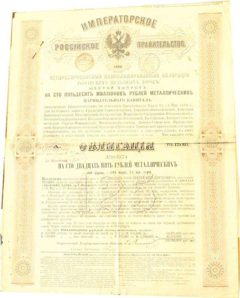 () Банкнота Россия-Финдяндия 1880 год   &quot;&quot;   VF