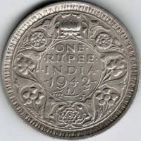 () Монета Индия 1942 год   ""   Серебро (Ag)  XF