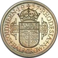(№1937km13) Монета Южная Родезия 1937 год frac12; Crown