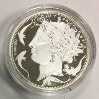 Реплика Монета Греция 1 декадрахма Декадрахма  Серебрение  PROOF