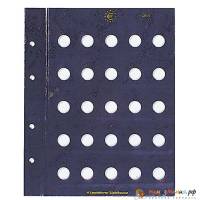 Лист MBLEU1CT в альбом Vista для монет 1 Евроцент на 25 ячеек, Производство Leuchtturm