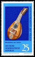 (1971-083) Марка Германия (ГДР) "Мандолина"    Музыкальные инструменты III Θ