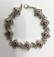 Браслет "Финифть", серебрение (сост. на фото)