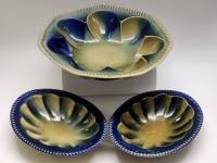 Блюдо большое глубокое пасхальное и 2 средних овальных Стройфаянс СССР