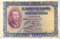 (№1926P-71a) Банкнота Испания 1926 год "25 Pesetas"