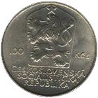 () Монета Чехословакия 1985 год 100 крон ""   Биметалл (Серебро - Ниобиум)  UNC