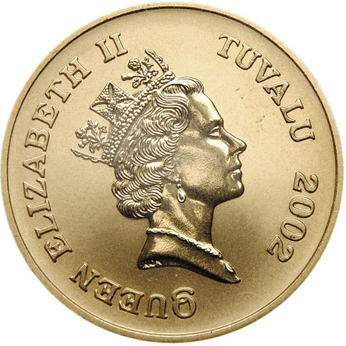 (2002) Монета Тувалу 2002 год 1 доллар &quot;Гиганотозавр&quot;  Медно-Алюминиево-Цинковый сплав  PROOF