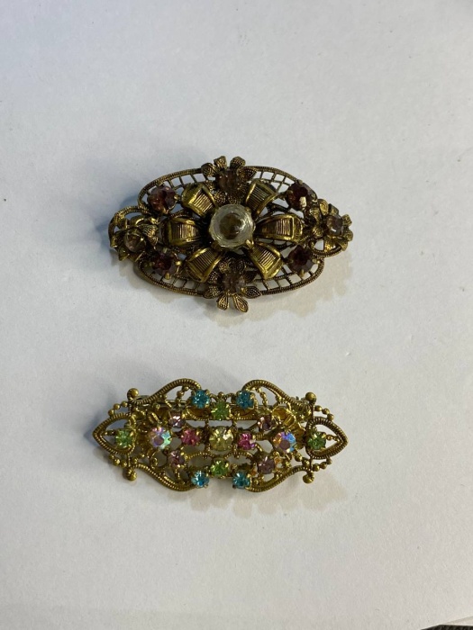 Брошь филигранная винтаж Чехословакия, 2 шт