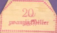 (№1920) Банкнота Австрия 1920 год "20 Heller"