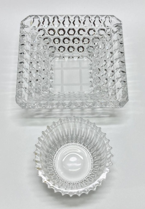 Салатник + конфетница, хрусталь