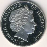 () Монета Остров Джерси 2008 год 5 фунтов ""   UNC