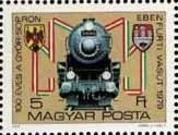 (1979-059) Марка Венгрия "Локомотив, тип 520"    100 лет Железнодорожного сообщения Дьер-Шопрон-Эбен