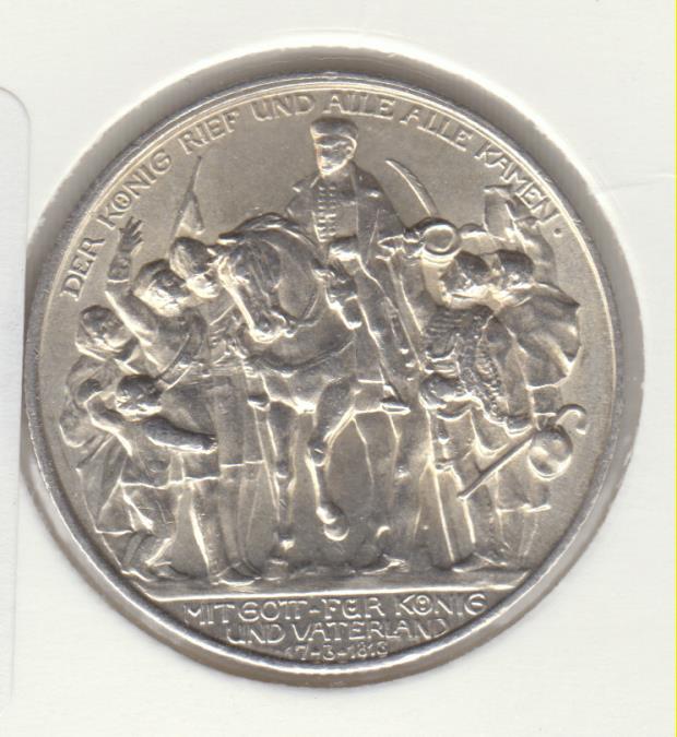 () Монета Германия (Империя) 1913 год   &quot;&quot;   Серебро (Ag)  XF