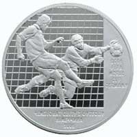 (056) Монета Украина 2004 год 10 гривен "ЧМ по футболу Германия 2006"  Серебро Ag 925  PROOF
