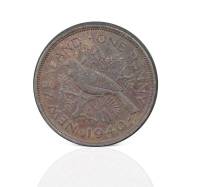 (1940) Монета Новая Зеландия 1940 год 1 пенни "Георг VI"  Бронза  VF