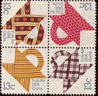(№1978-1329) Лист марок США 1978 год "Конструкция корзины блок одеяла из 4", Гашеный