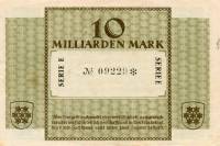 (№1923) Банкнота Германия 1923 год "10,000,000,000 Mark"