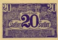 (№1920P-S115d) Банкнота Австрия 1920 год "20 Heller"