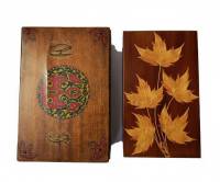 Шкатулка деревянная СССР винтаж роспись резьба ретро 2 шт