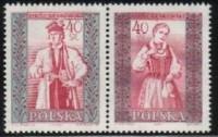 (1960-009-010) Сцепка марок (2 м) Польша "Краков" Перф. гребенчатая 11¾:12¼ III Θ
