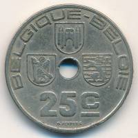 (№1939km114.2) Монета Бельгия 1939 год 25 Centimes (Медаль выравнивание)