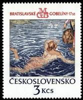 (1975-031) Марка Чехословакия "Леандр плавает" ,  III Θ