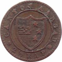 (№1831km25(aargau)) Монета Швейцария 1831 год 2frac12; Rappen