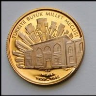 () Монета Турция 1995 год 500000 лир ""  Биметалл (Платина - Золото)  UNC