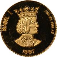 (№1997km134) Монета Андорра 1997 год 50 Cegrave;ntims (Королева Изабелла I)