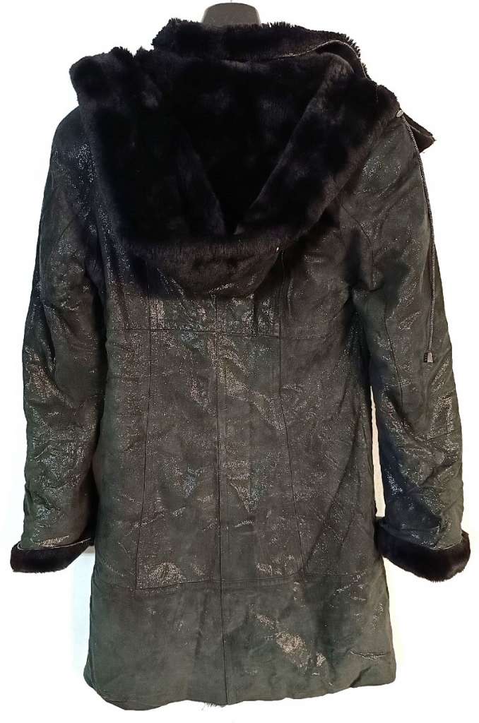 Куртка женская SaJyidi, зима, нубук, р-р 2XL,плохо работает молния (сост. на фото)