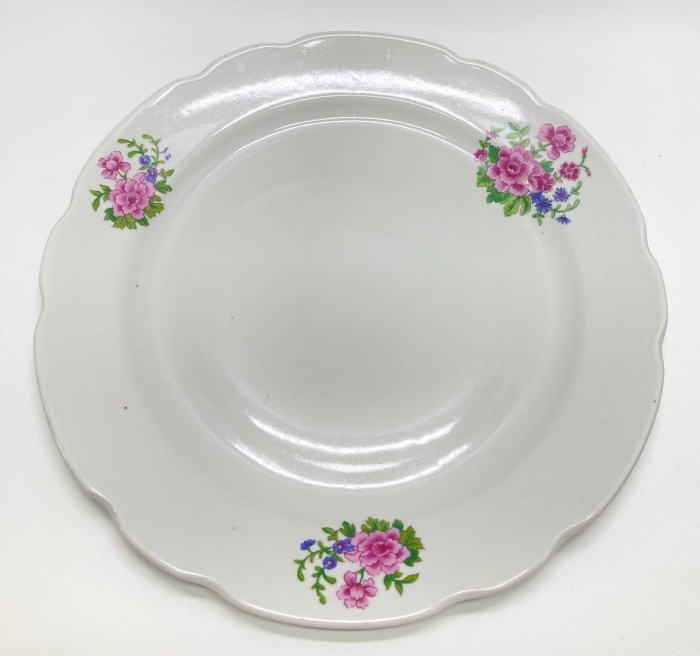 Блюдо фарфоровое цветы, Дулёво, СССР