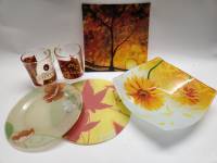 Тарелки Салатник Кружки чашки чайные Подставка под горячее сткло (набор 6 предметов)