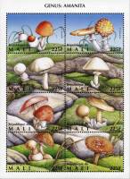 (№1996-1488) Лист марок Мали 1996 год "Род Мухоморами", Гашеный