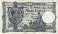 (№1924P-96a.3) Банкнота Бельгия 1924 год "1,000 Francs"
