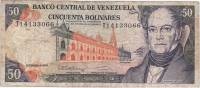 (1992) Банкнота Венесуэла 1992 год 50 боливаров "Андрес Бельо"   F