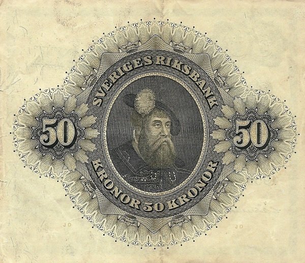 (,) Банкнота Швеция 1956 год 50 крон    UNC