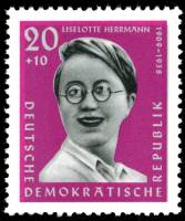 (1961-045) Марка Германия (ГДР) "Герман Лизелотта"    Герои сопротивления II Θ