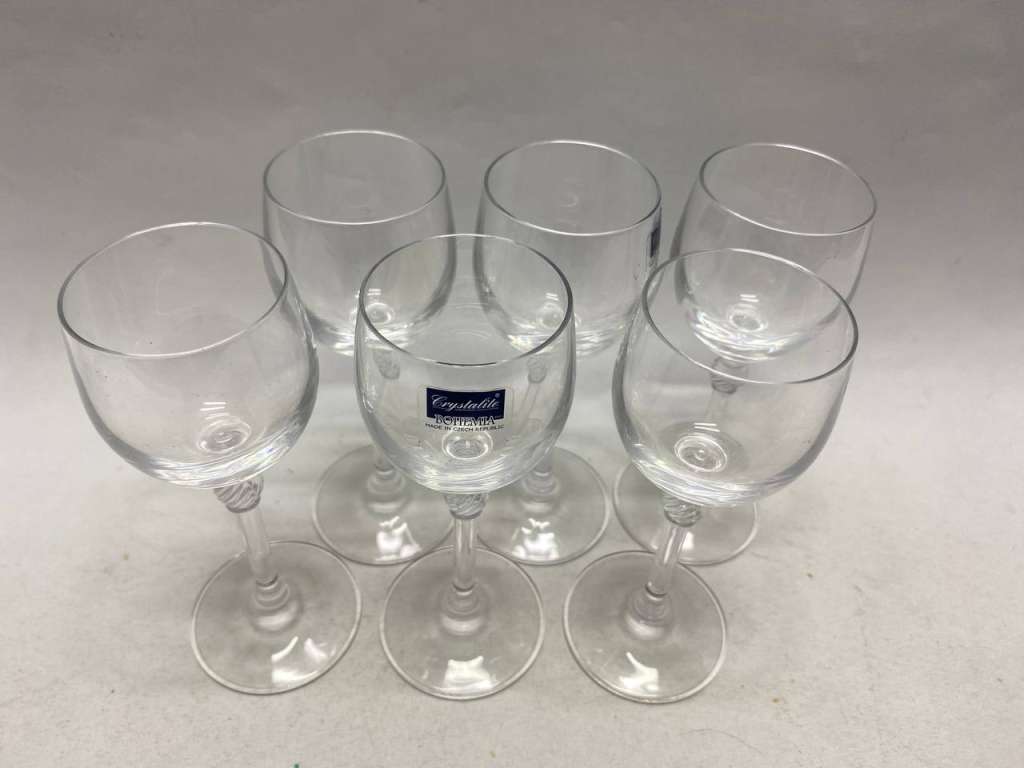 Рюмки 6 шт стекло, Кристал Богемия Чехия