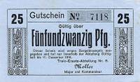 (№1918) Банкнота Германия 1918 год "25 Pfennig"