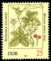 (1982-032) Марка Германия (ГДР) "Переступень"    Ядовитые растения III Θ