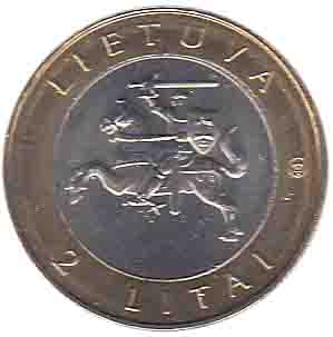 (2013) Монета Литва 2013 год 2 лита &quot;Прялка&quot;  Биметалл  UNC