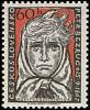 (1957-043) Марка Чехословакия "Девушка в платке"    90 лет со дня рождения П. Безруча I Θ