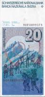 (,) Банкнота Швейцария 1990 год 20 франков "Орас Бенедикт де Соссюр"   UNC