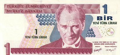 (№2005P-216) Банкнота Турция 2005 год &quot;1 New Turkish Lira&quot;