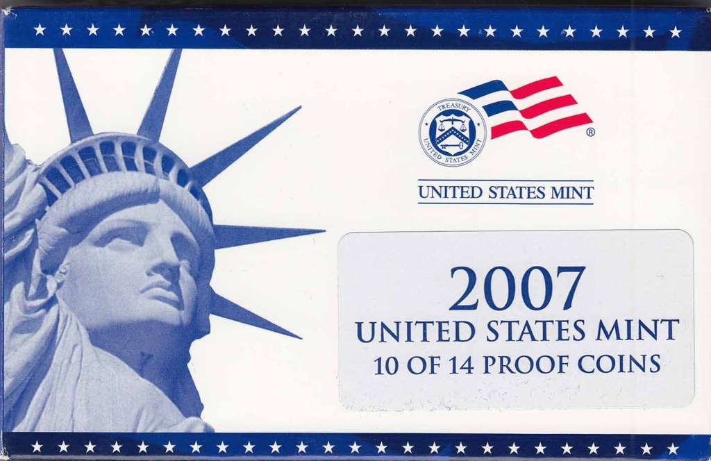 (2007s, 14 м.) Набор США 2007 год  Годовой набор  PROOF