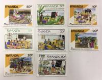 (--) Набор марок Руанда "8 шт."  Негашеные  , III O