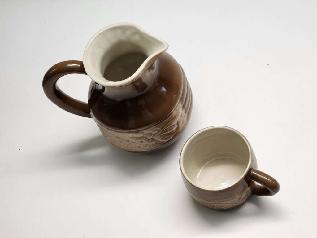 Кувшин и чашка керамика Кунгур  ЗХК СССР винтаж