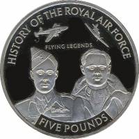 (2008) Монета Остров Джерси 2008 год 5 фунтов "Дуглас Бейдер"  Медь-Никель  UNC