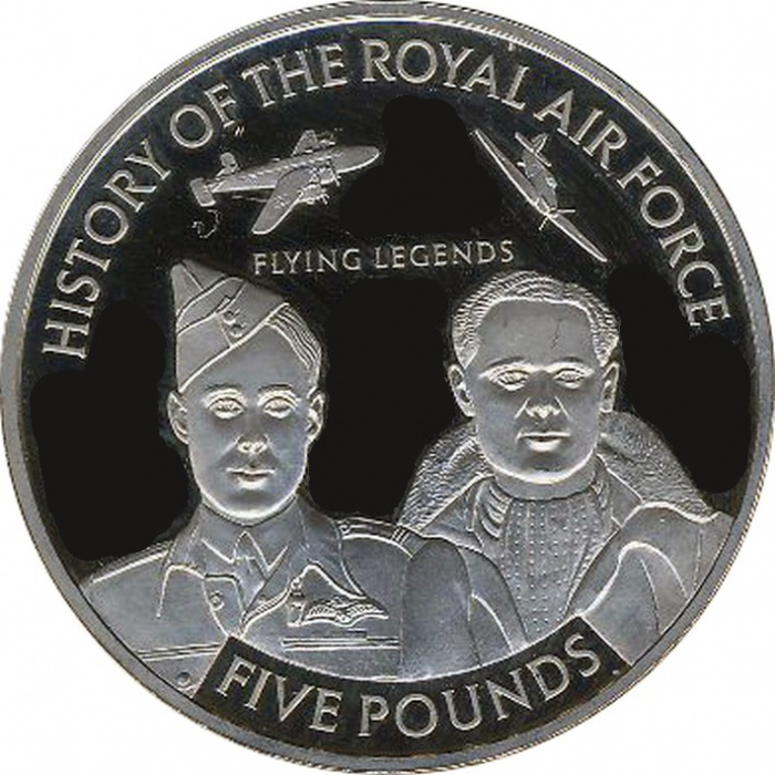 (2008) Монета Остров Джерси 2008 год 5 фунтов &quot;Дуглас Бейдер&quot;  Медь-Никель  UNC