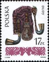 (1984-005) Марка Польша "Волынка"    Польские музыкальные инструменты III Θ